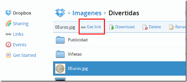 Como descargar archivos de dropbox de otro usuario