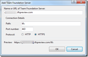 Conectar a Team Foundation Server Service Preview