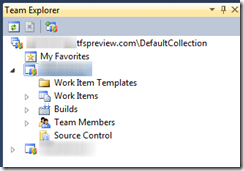 Team Explorer TFS Service Preview