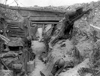 Trinchera en el Somme 1916