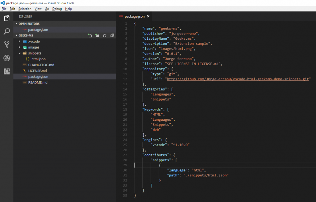 Crear nuestra primera extensión para Visual Studio Code (IV) – Jorge